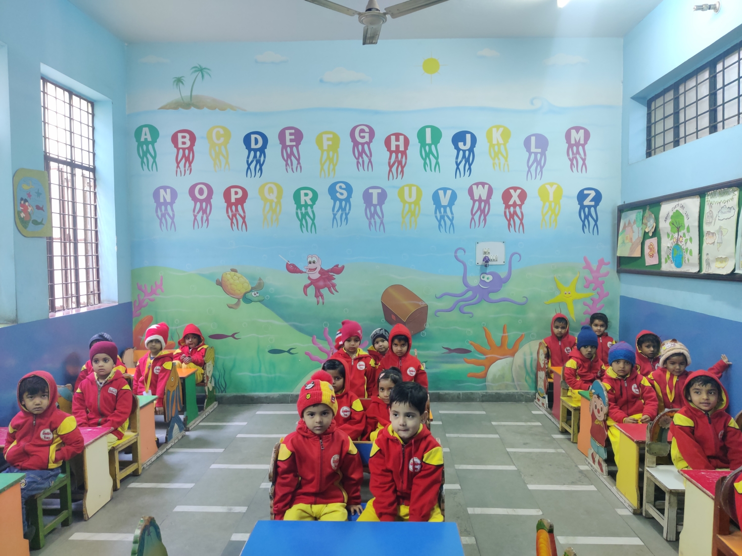 Colourful & Ventilated Rooms